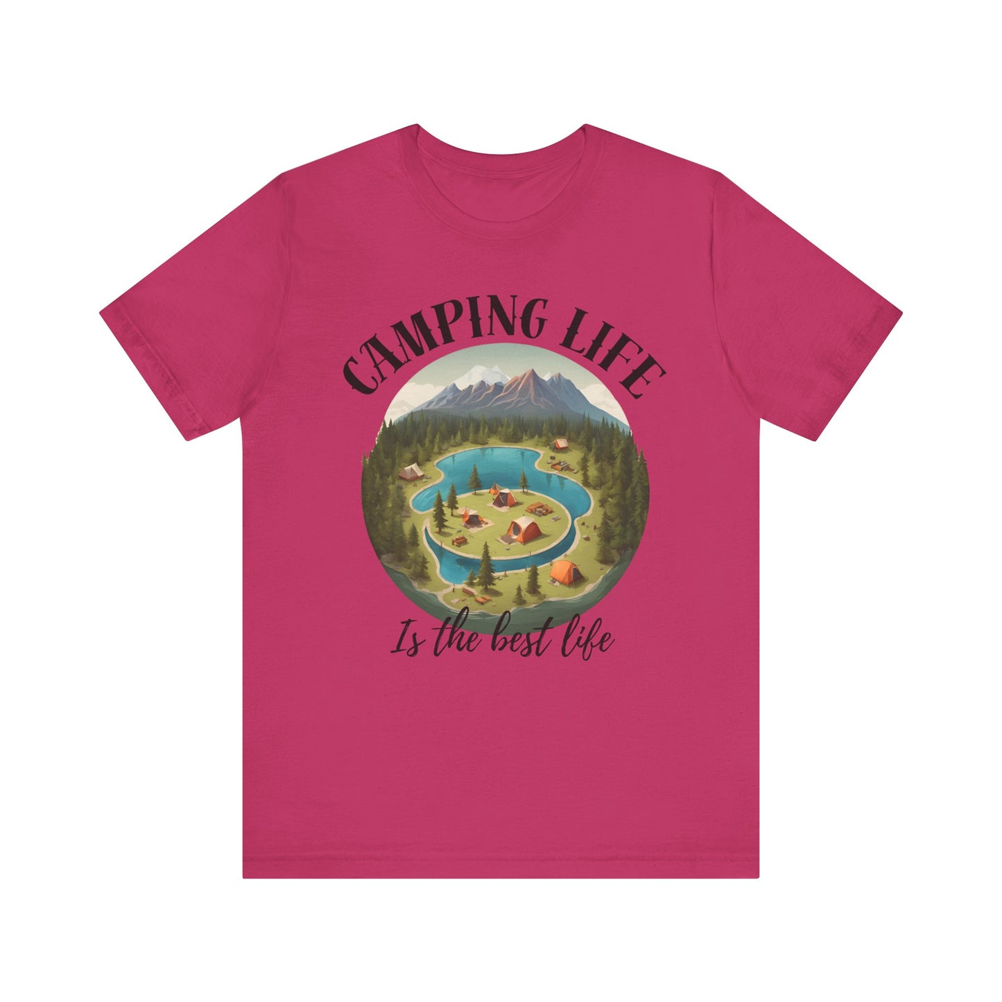 Camping Life Caravan Shirt, Sunset Mountain Camping Shirts, Summer Vacation Camping Gifts, Camp Lover Friends Matching Tee, Camping Tshirt