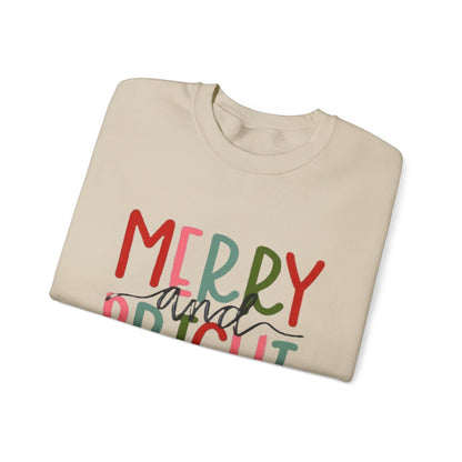 "Merry & Bright" Unisex Heavy Blend Crewneck Sweatshirt