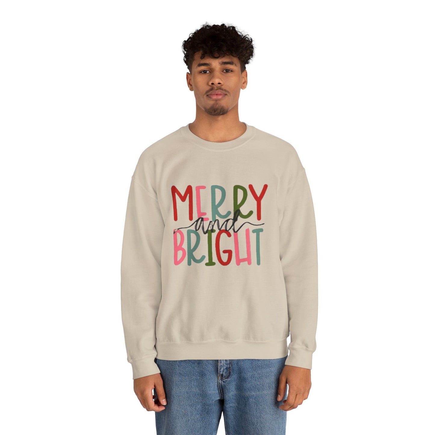 "Merry & Bright" Unisex Heavy Blend Crewneck Sweatshirt