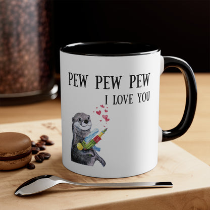 “Pew Pew Pew” Accent Coffee Mug