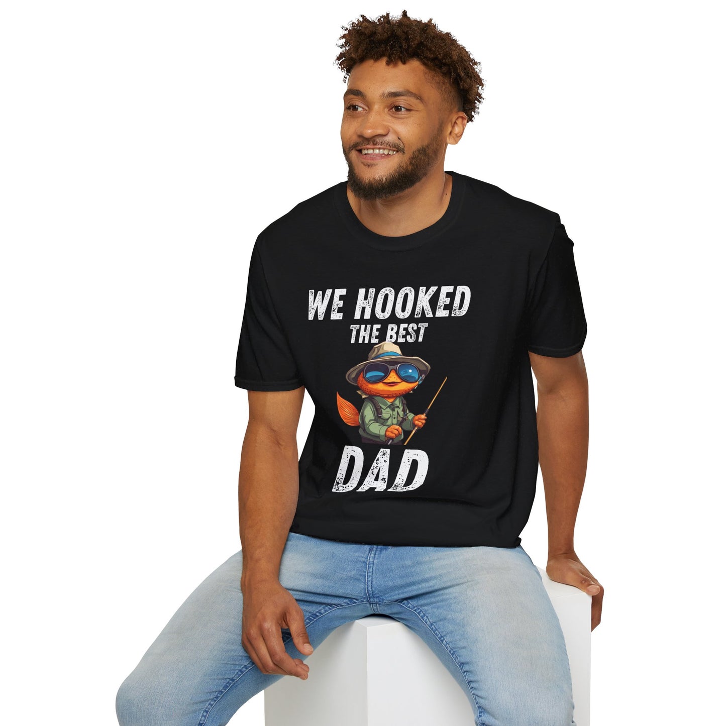 “WE HOOKED THE BEST DAD” Softstyle T-Shirt