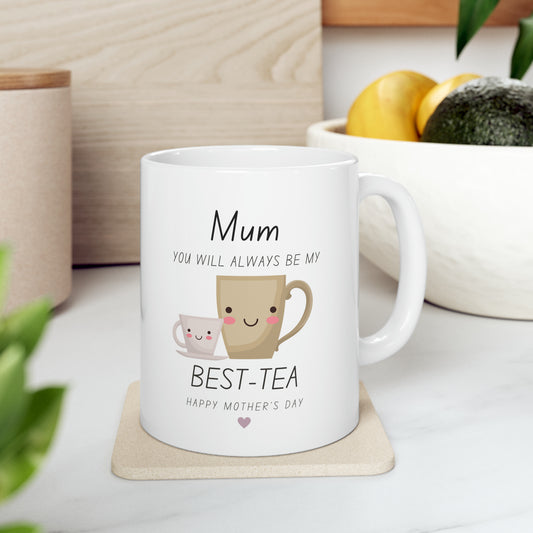 “Mum Best-Tea” Ceramic Mug