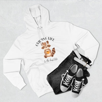 Three-Panel Fleece Hoodie Camping Life Caravan hoodie, Sunset Mountain Camping Shirts, Summer Vacation Camping Gifts, Camp Lover Friends Matching hoodie, Camping hoodie