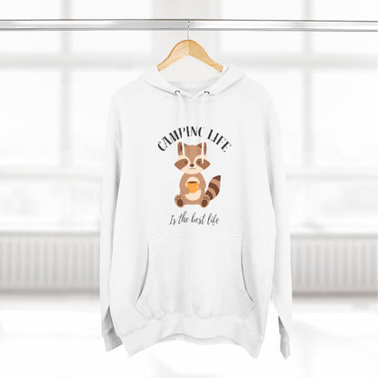 Three-Panel Fleece Hoodie Camping Life Caravan hoodie, Sunset Mountain Camping Shirts, Summer Vacation Camping Gifts, Camp Lover Friends Matching hoodie, Camping hoodie