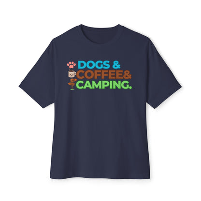 Dogs Coffee Camping Shirt, Camping Birthday Gift Tee, Dog Lover Shirt, Camper T-Shirt, Adventure Shirt, Vacation Shirt, Camping And Drinking