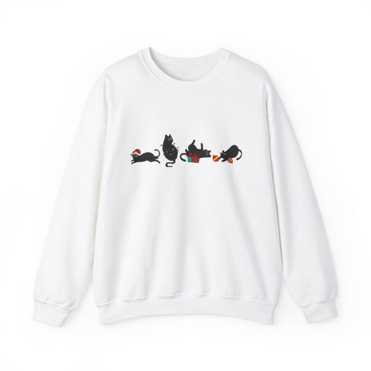 "Meowy Christmas" Unisex Heavy Blend Crewneck Sweatshirt