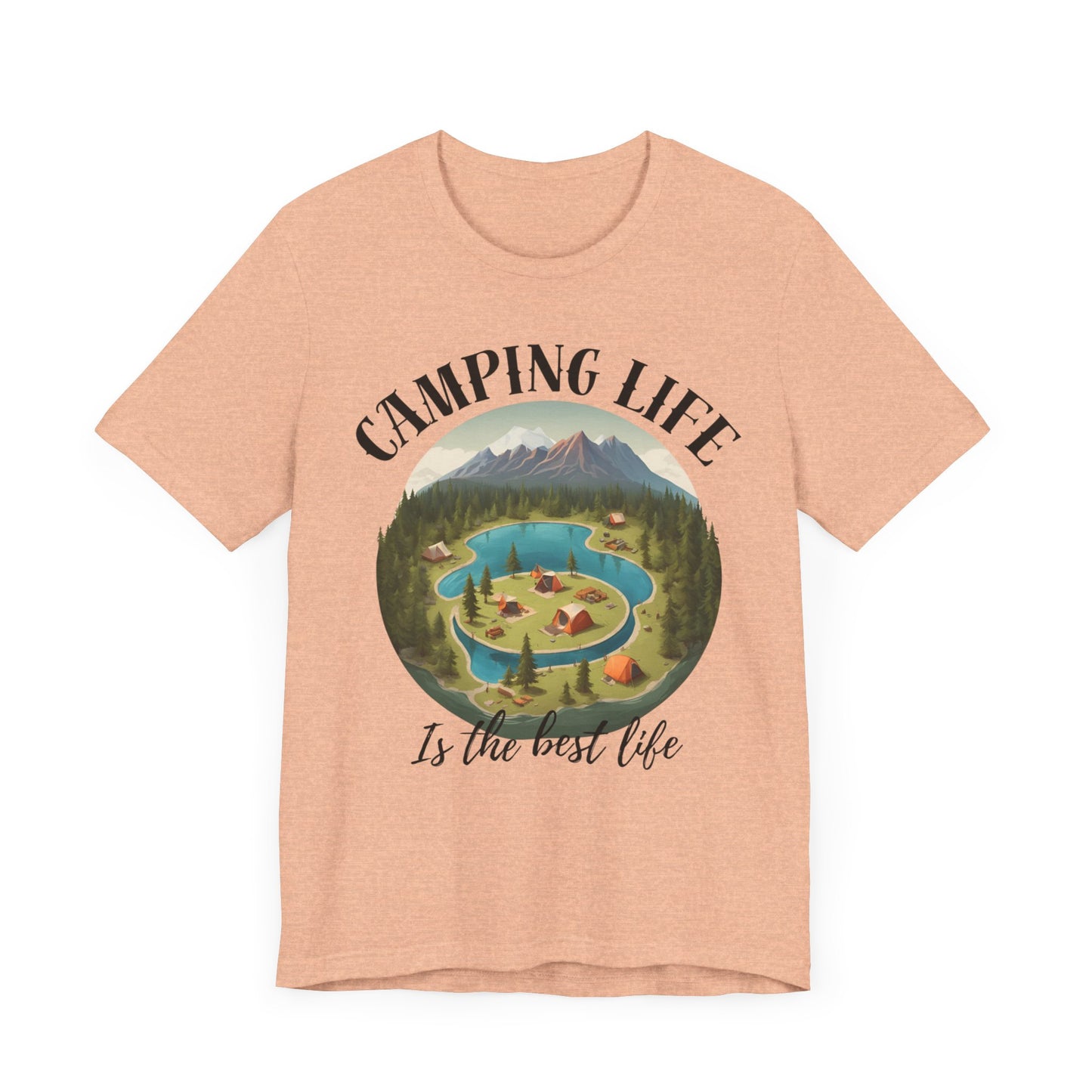 Camping Life Caravan Shirt, Sunset Mountain Camping Shirts, Summer Vacation Camping Gifts, Camp Lover Friends Matching Tee, Camping Tshirt