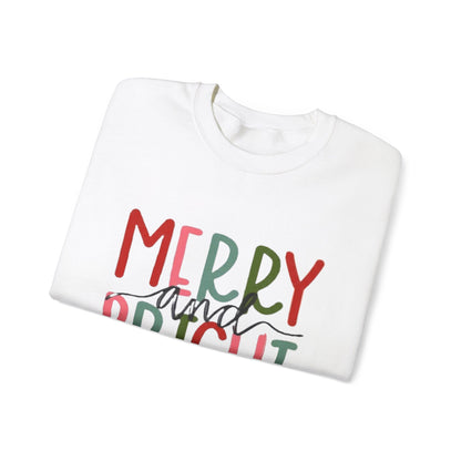 "Merry & Bright" Unisex Heavy Blend Crewneck Sweatshirt