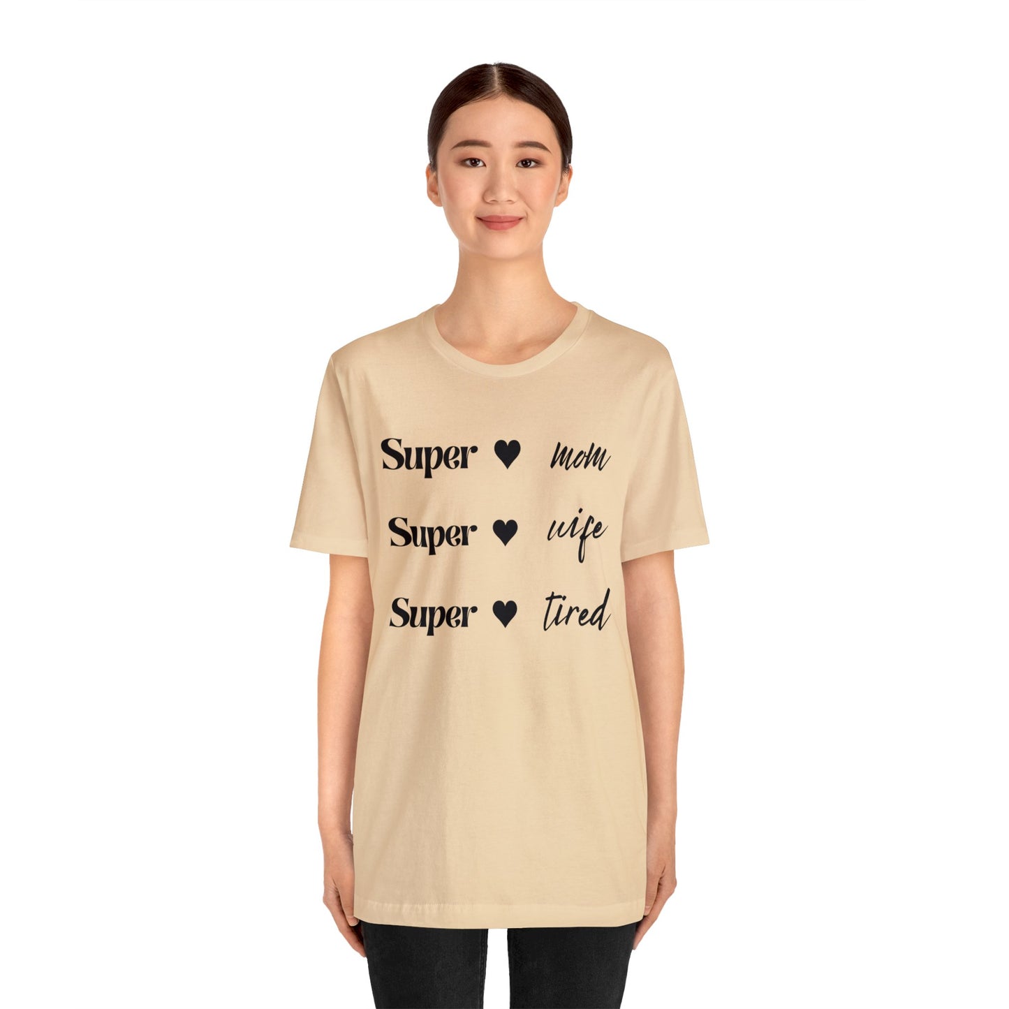 “Super Mom” Jersey Short Sleeve Tee