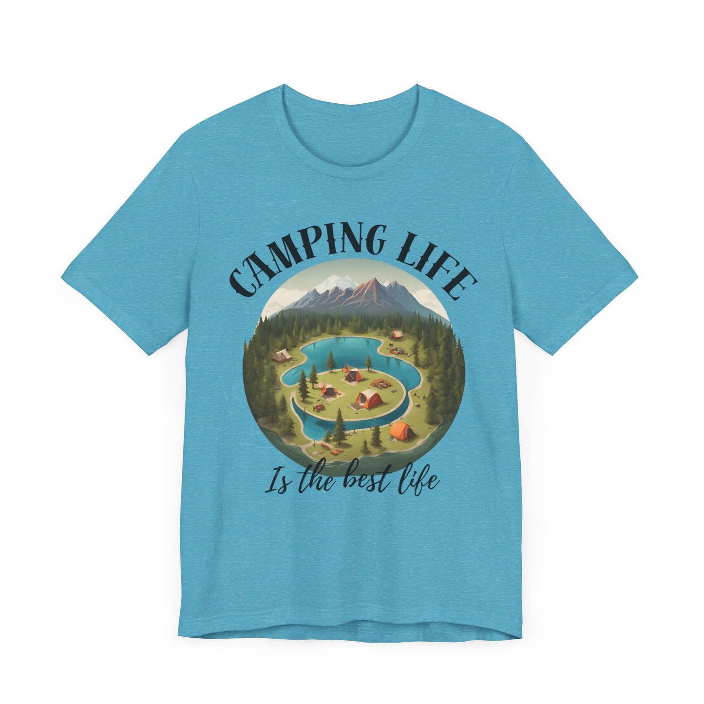 Camping Life Caravan Shirt, Sunset Mountain Camping Shirts, Summer Vacation Camping Gifts, Camp Lover Friends Matching Tee, Camping Tshirt