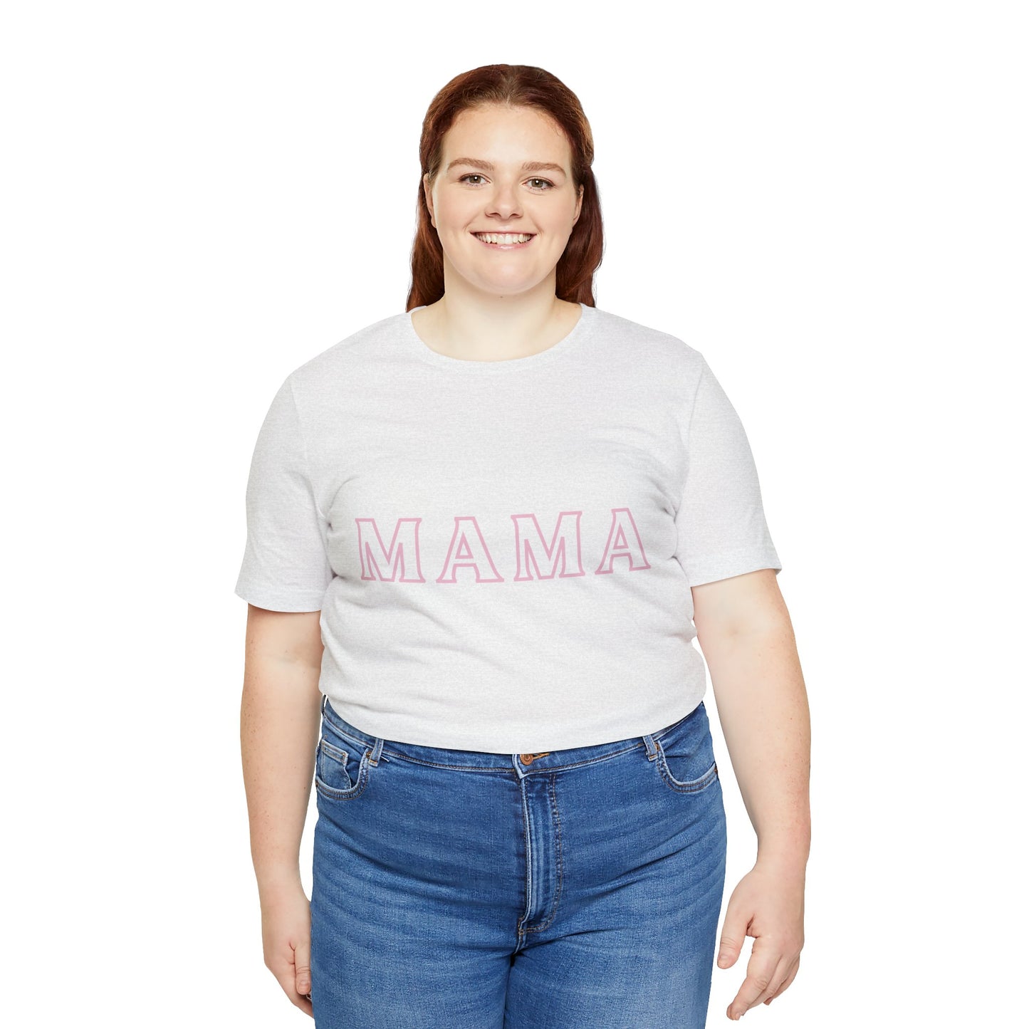 “Mama” White Jersey Short Sleeve Tee
