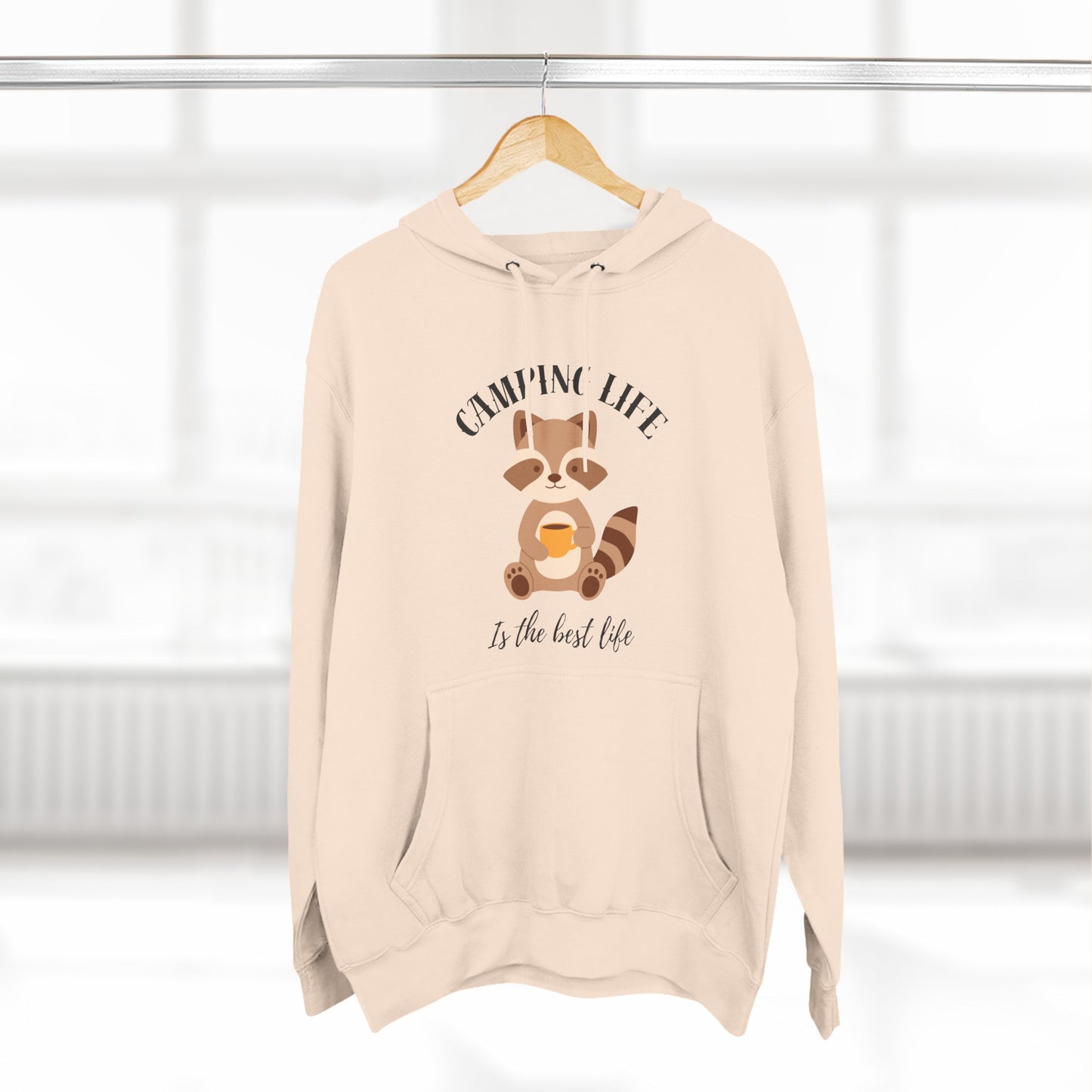 Three-Panel Fleece Hoodie Camping Life Caravan hoodie, Sunset Mountain Camping Shirts, Summer Vacation Camping Gifts, Camp Lover Friends Matching hoodie, Camping hoodie