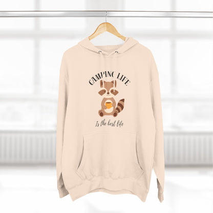 Three-Panel Fleece Hoodie Camping Life Caravan hoodie, Sunset Mountain Camping Shirts, Summer Vacation Camping Gifts, Camp Lover Friends Matching hoodie, Camping hoodie