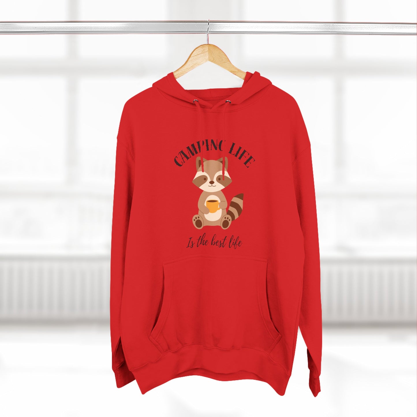 Three-Panel Fleece Hoodie Camping Life Caravan hoodie, Sunset Mountain Camping Shirts, Summer Vacation Camping Gifts, Camp Lover Friends Matching hoodie, Camping hoodie