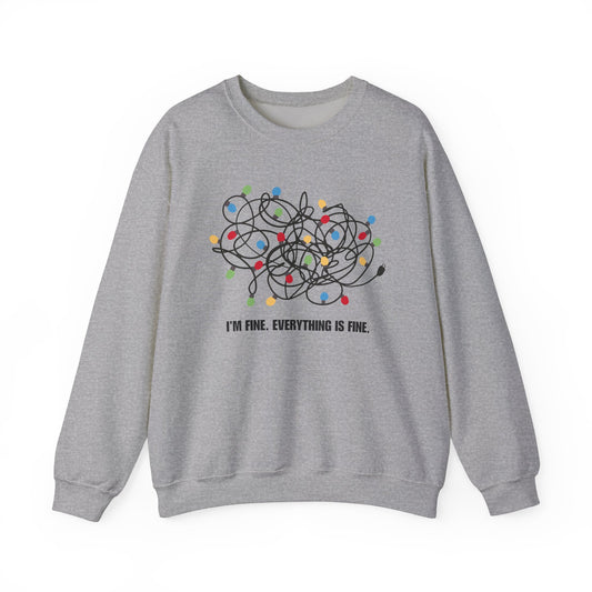 "I'm Fine" Unisex Heavy Blend Crewneck Sweatshirt