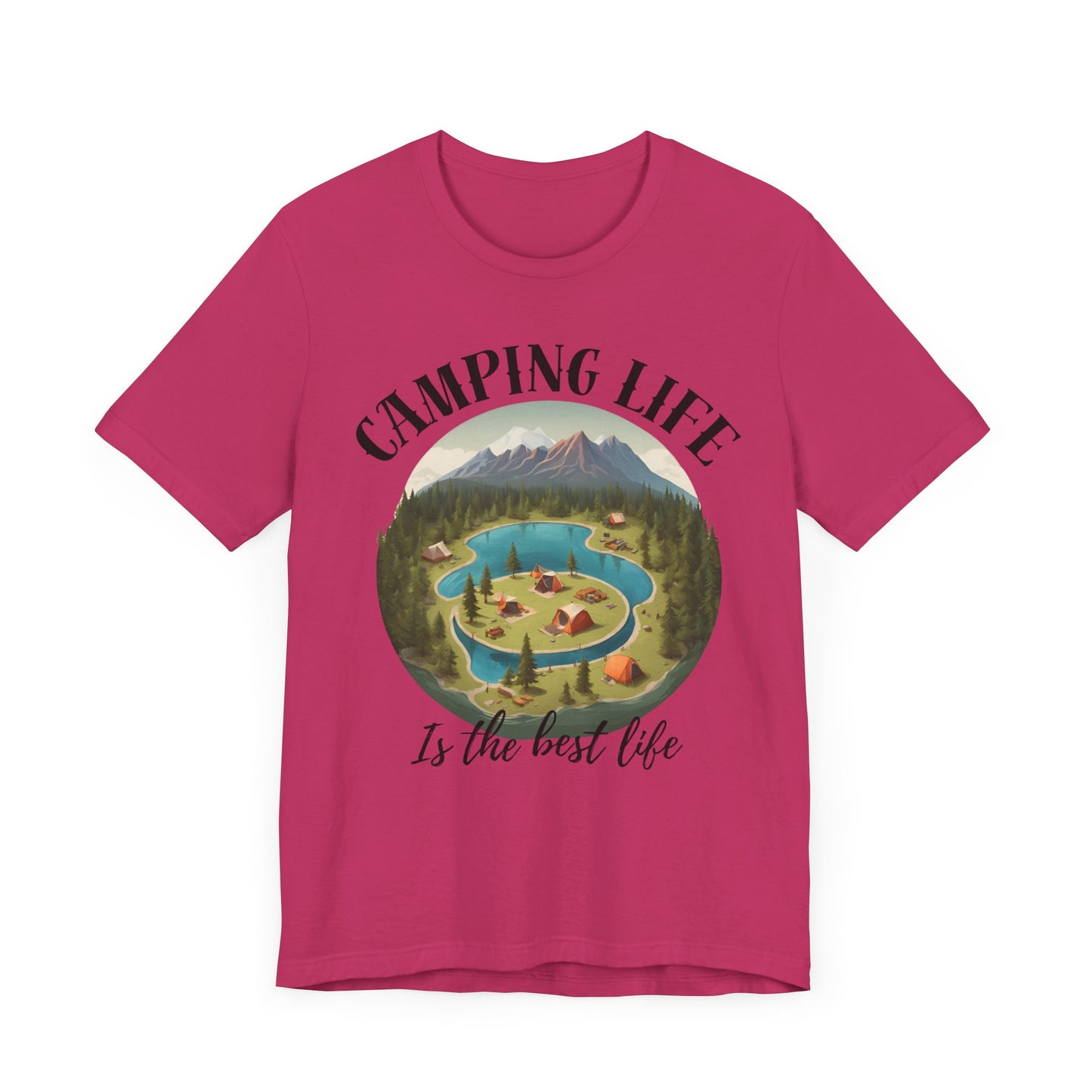 Camping Life Caravan Shirt, Sunset Mountain Camping Shirts, Summer Vacation Camping Gifts, Camp Lover Friends Matching Tee, Camping Tshirt