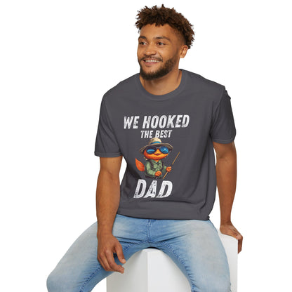 “WE HOOKED THE BEST DAD” Softstyle T-Shirt