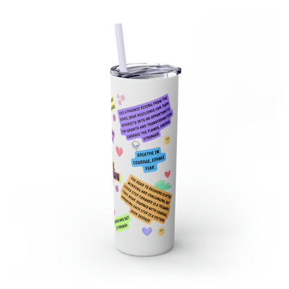 “My Mental Breakdown Cup” Skinny Tumbler with Straw