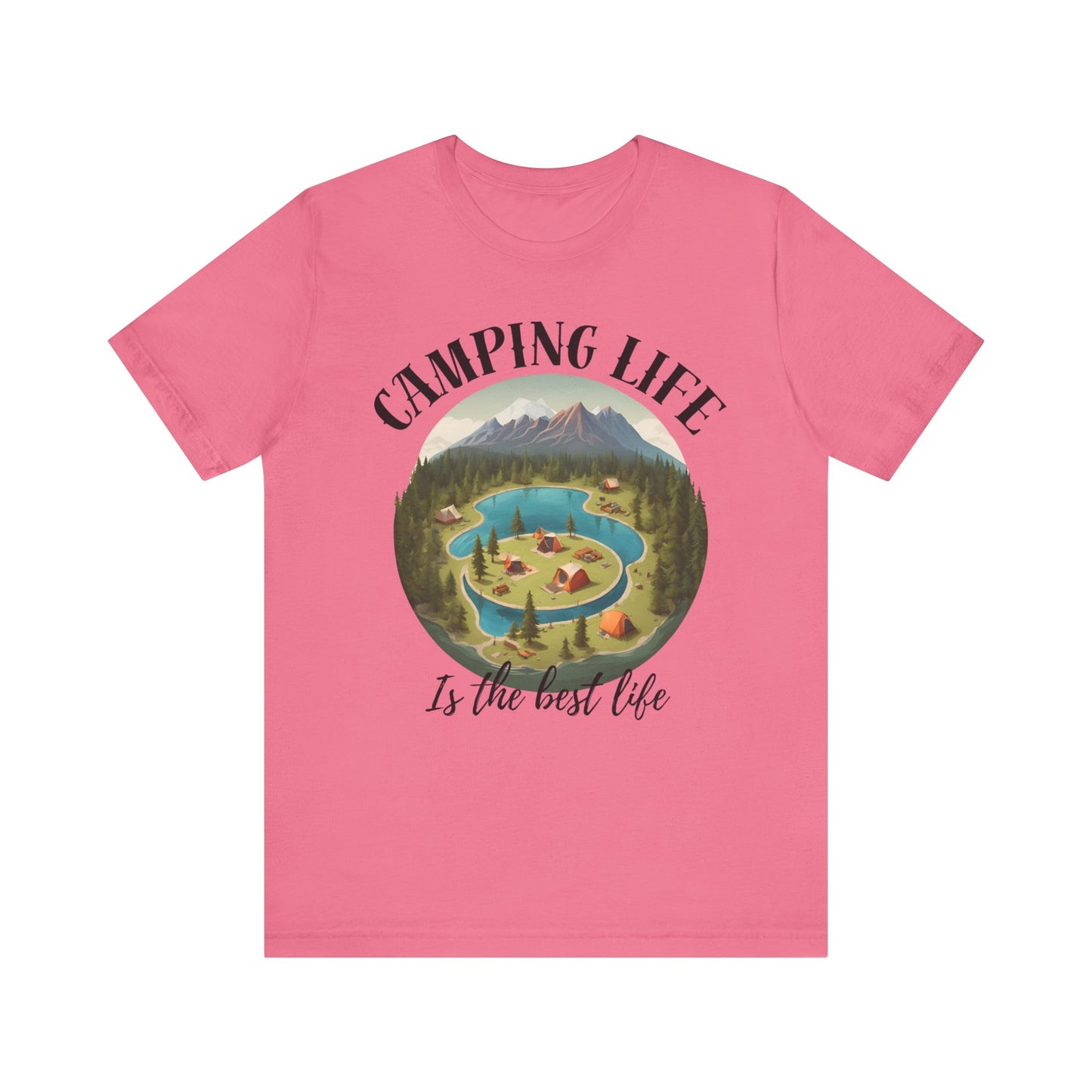 Camping Life Caravan Shirt, Sunset Mountain Camping Shirts, Summer Vacation Camping Gifts, Camp Lover Friends Matching Tee, Camping Tshirt