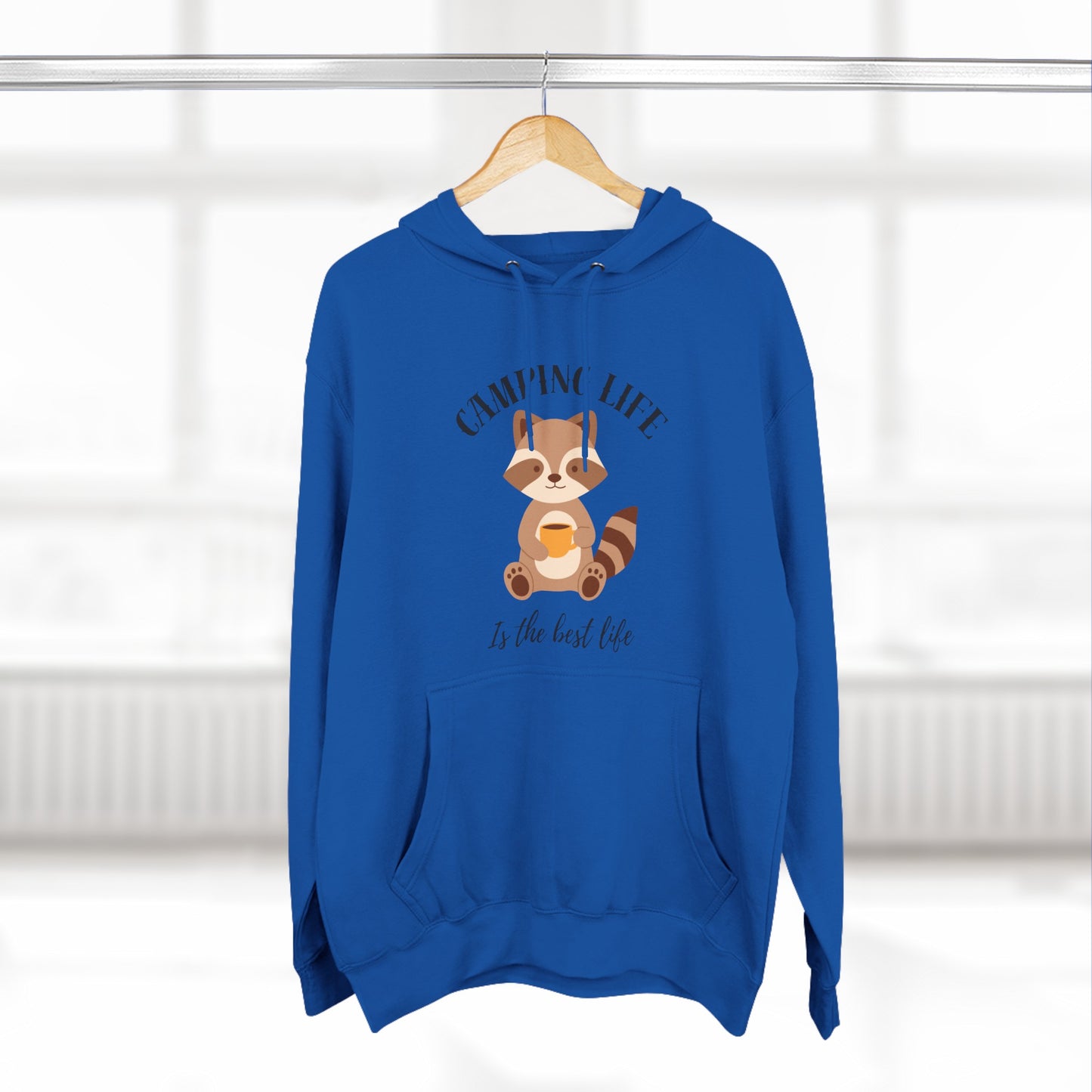 Three-Panel Fleece Hoodie Camping Life Caravan hoodie, Sunset Mountain Camping Shirts, Summer Vacation Camping Gifts, Camp Lover Friends Matching hoodie, Camping hoodie