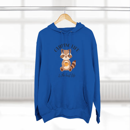 Three-Panel Fleece Hoodie Camping Life Caravan hoodie, Sunset Mountain Camping Shirts, Summer Vacation Camping Gifts, Camp Lover Friends Matching hoodie, Camping hoodie