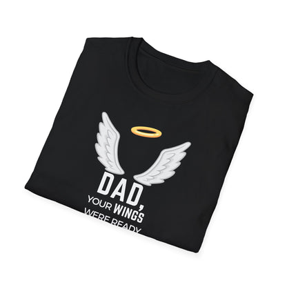 HAPPY HEAVENLY FATHERS DAY Softstyle Black T-Shirt