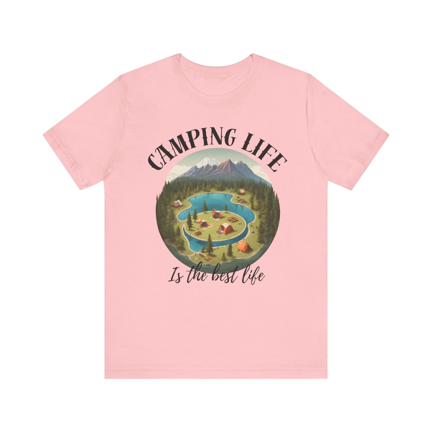 Camping Life Caravan Shirt, Sunset Mountain Camping Shirts, Summer Vacation Camping Gifts, Camp Lover Friends Matching Tee, Camping Tshirt