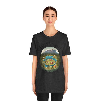 Camping Life Caravan Shirt, Sunset Mountain Camping Shirts, Summer Vacation Camping Gifts, Camp Lover Friends Matching Tee, Camping Tshirt