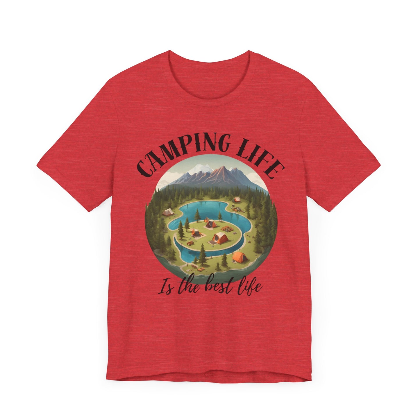 Camping Life Caravan Shirt, Sunset Mountain Camping Shirts, Summer Vacation Camping Gifts, Camp Lover Friends Matching Tee, Camping Tshirt