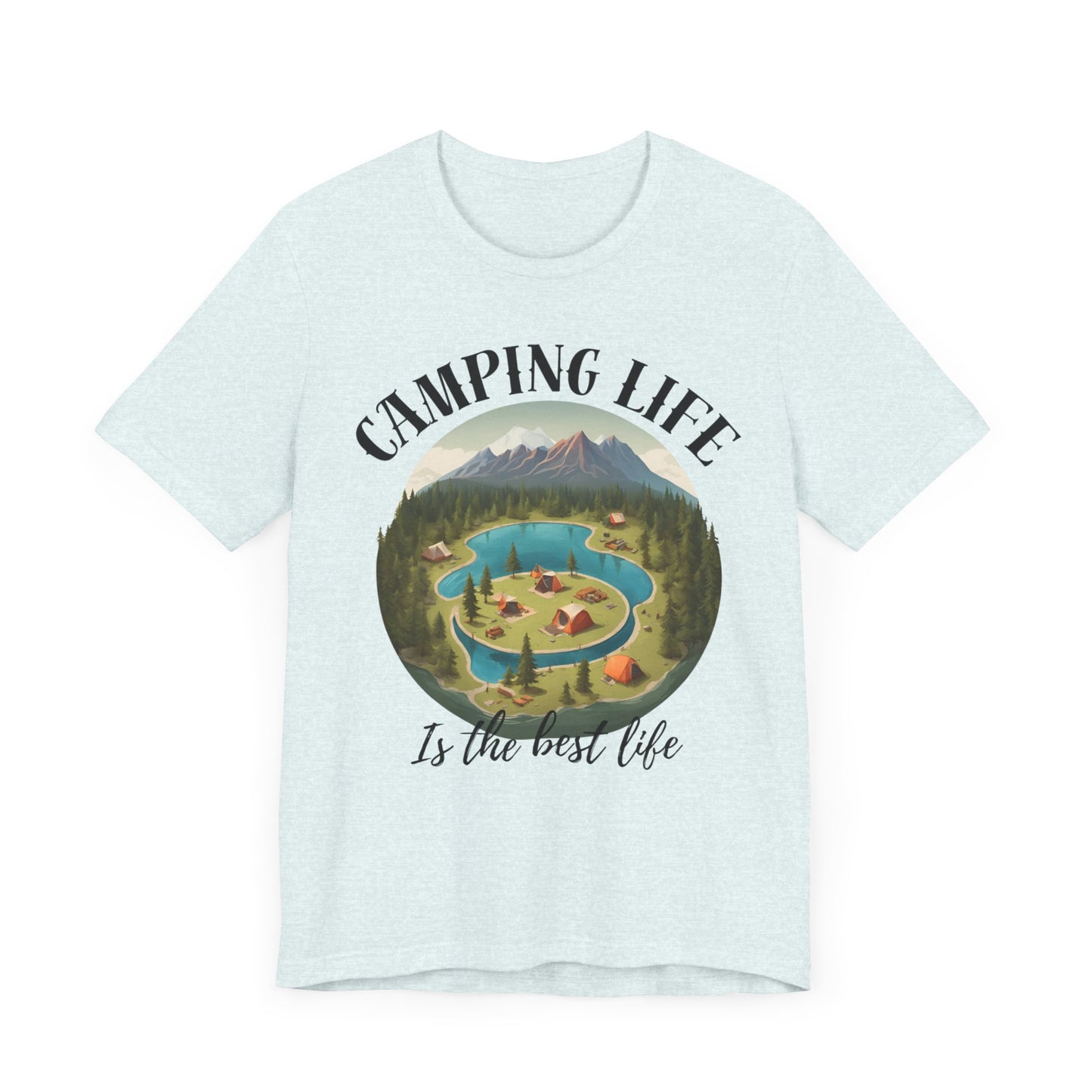 Camping Life Caravan Shirt, Sunset Mountain Camping Shirts, Summer Vacation Camping Gifts, Camp Lover Friends Matching Tee, Camping Tshirt