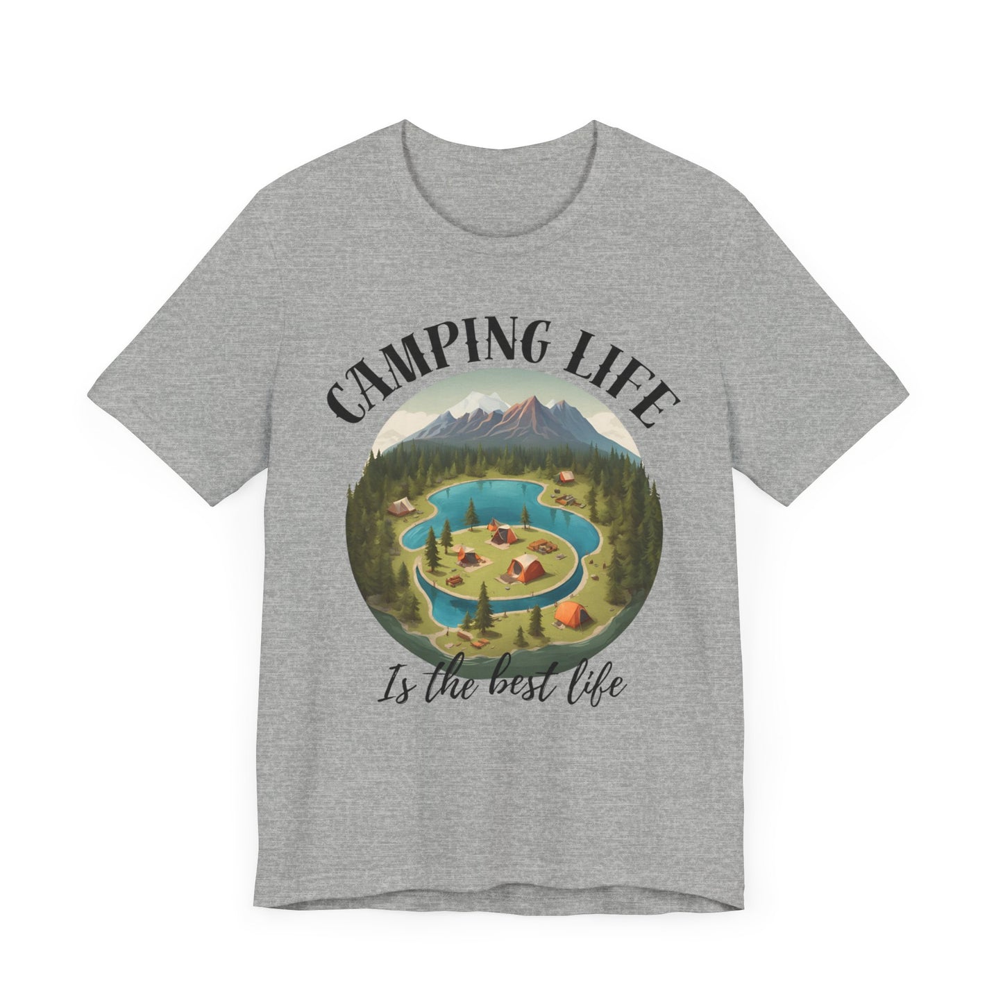 Camping Life Caravan Shirt, Sunset Mountain Camping Shirts, Summer Vacation Camping Gifts, Camp Lover Friends Matching Tee, Camping Tshirt