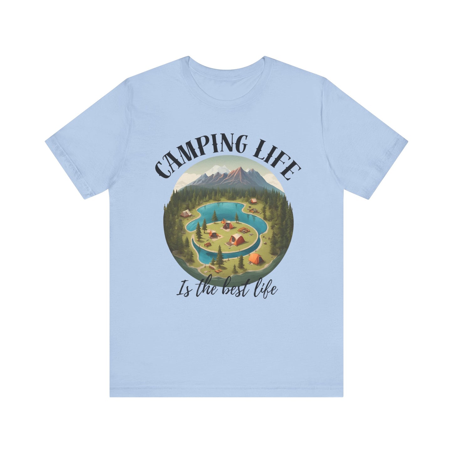 Camping Life Caravan Shirt, Sunset Mountain Camping Shirts, Summer Vacation Camping Gifts, Camp Lover Friends Matching Tee, Camping Tshirt