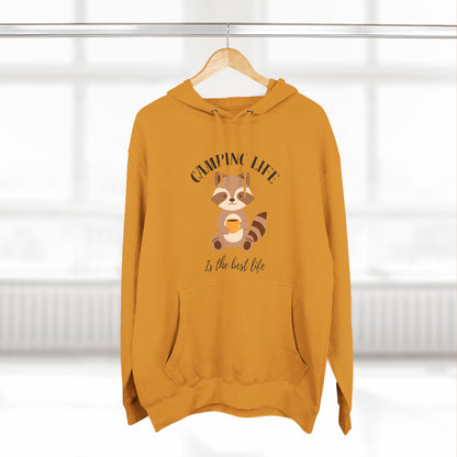 Three-Panel Fleece Hoodie Camping Life Caravan hoodie, Sunset Mountain Camping Shirts, Summer Vacation Camping Gifts, Camp Lover Friends Matching hoodie, Camping hoodie