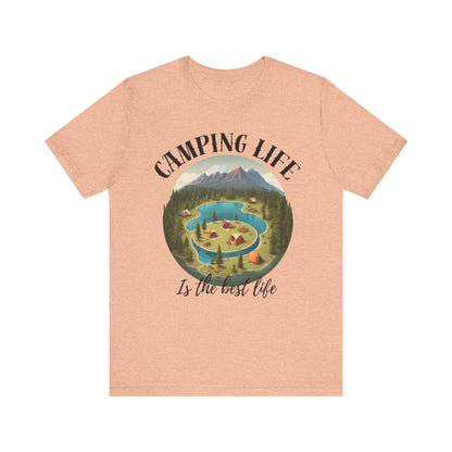 Camping Life Caravan Shirt, Sunset Mountain Camping Shirts, Summer Vacation Camping Gifts, Camp Lover Friends Matching Tee, Camping Tshirt