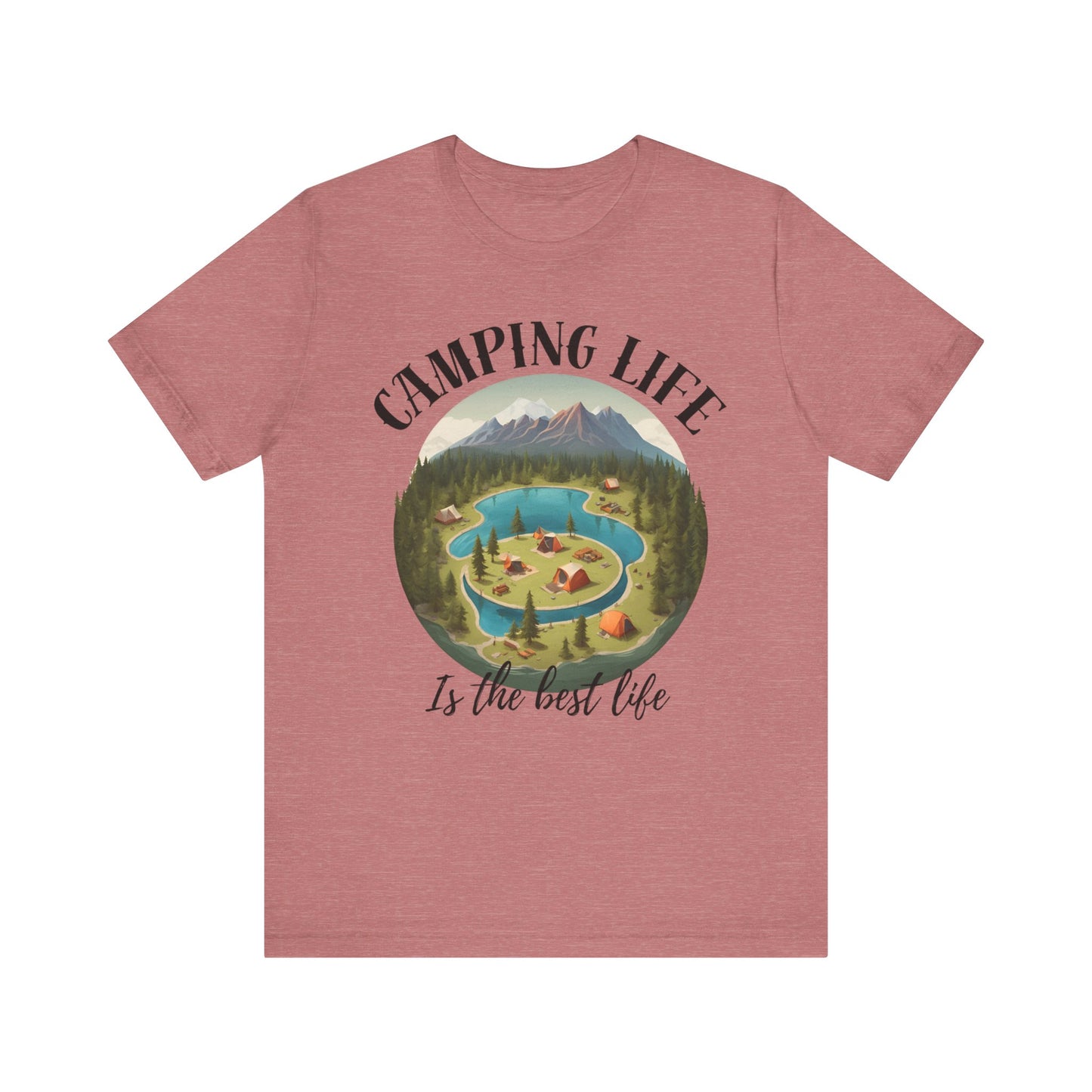 Camping Life Caravan Shirt, Sunset Mountain Camping Shirts, Summer Vacation Camping Gifts, Camp Lover Friends Matching Tee, Camping Tshirt