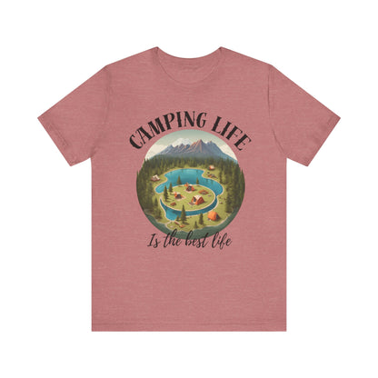 Camping Life Caravan Shirt, Sunset Mountain Camping Shirts, Summer Vacation Camping Gifts, Camp Lover Friends Matching Tee, Camping Tshirt