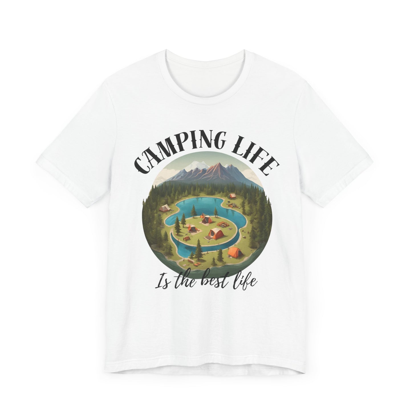 Camping Life Caravan Shirt, Sunset Mountain Camping Shirts, Summer Vacation Camping Gifts, Camp Lover Friends Matching Tee, Camping Tshirt