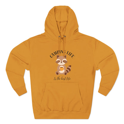 Three-Panel Fleece Hoodie Camping Life Caravan hoodie, Sunset Mountain Camping Shirts, Summer Vacation Camping Gifts, Camp Lover Friends Matching hoodie, Camping hoodie