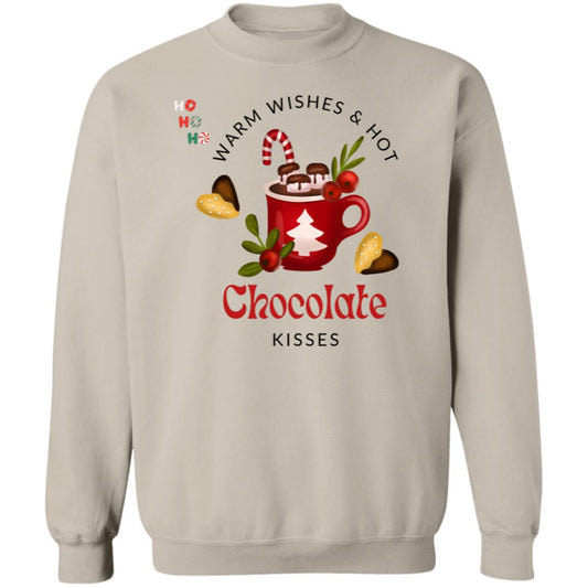 HO HO HO Wishes and Warm Hot Chocolate Kisses Sweatshirt