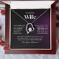 To My Beautiful Wife/ Forever Love Necklace PurDD
