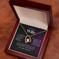 To My Beautiful Wife/ Forever Love Necklace PurDD