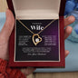 To My Beautiful Wife/ Forever Love Necklace PurDD