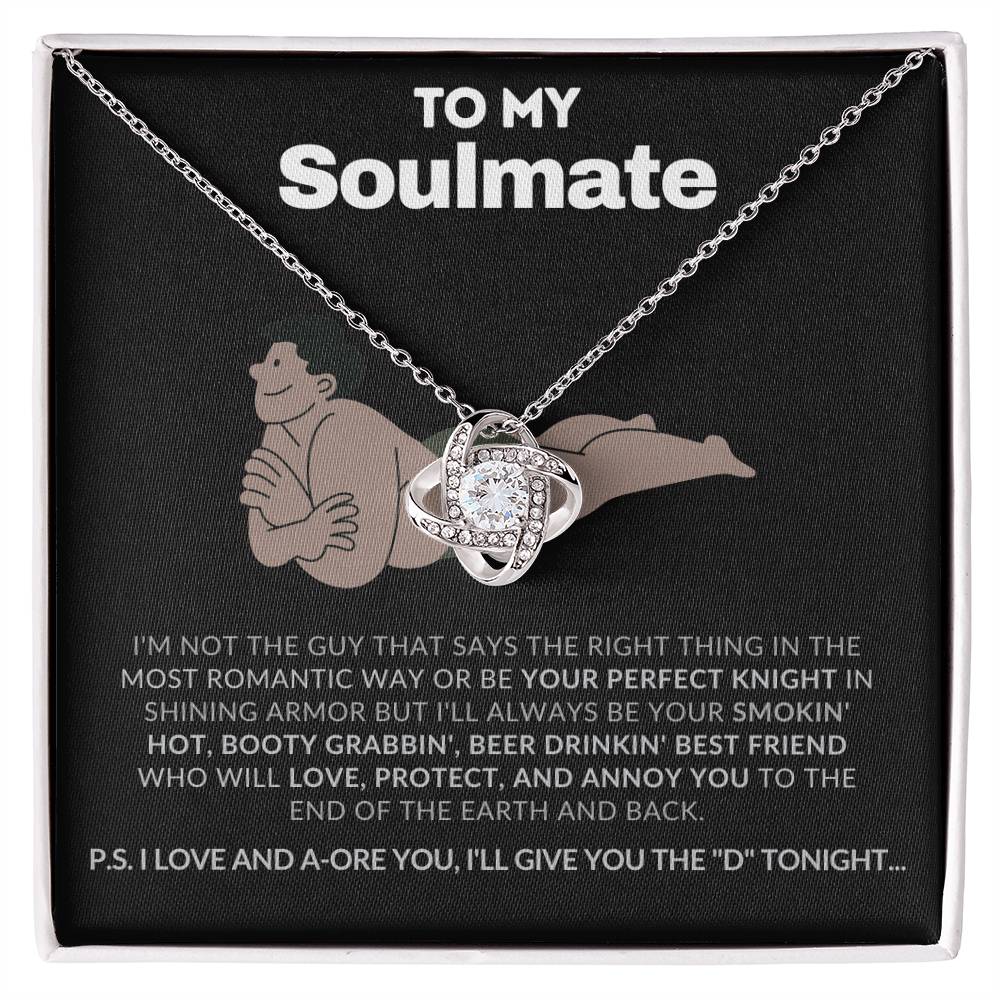 “To My Soulmate” Love Knot Necklace