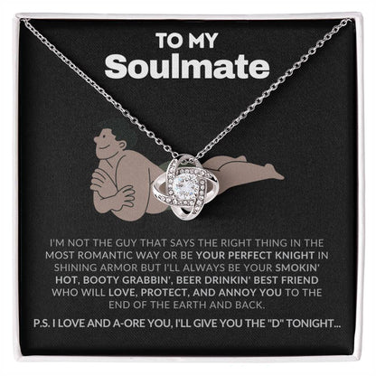 “To My Soulmate” Love Knot Necklace