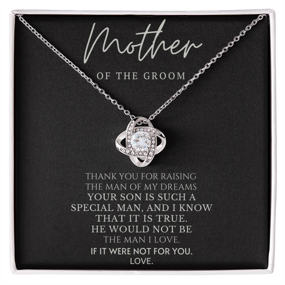 “Mother OF THE GROOM” Loveknot Necklace