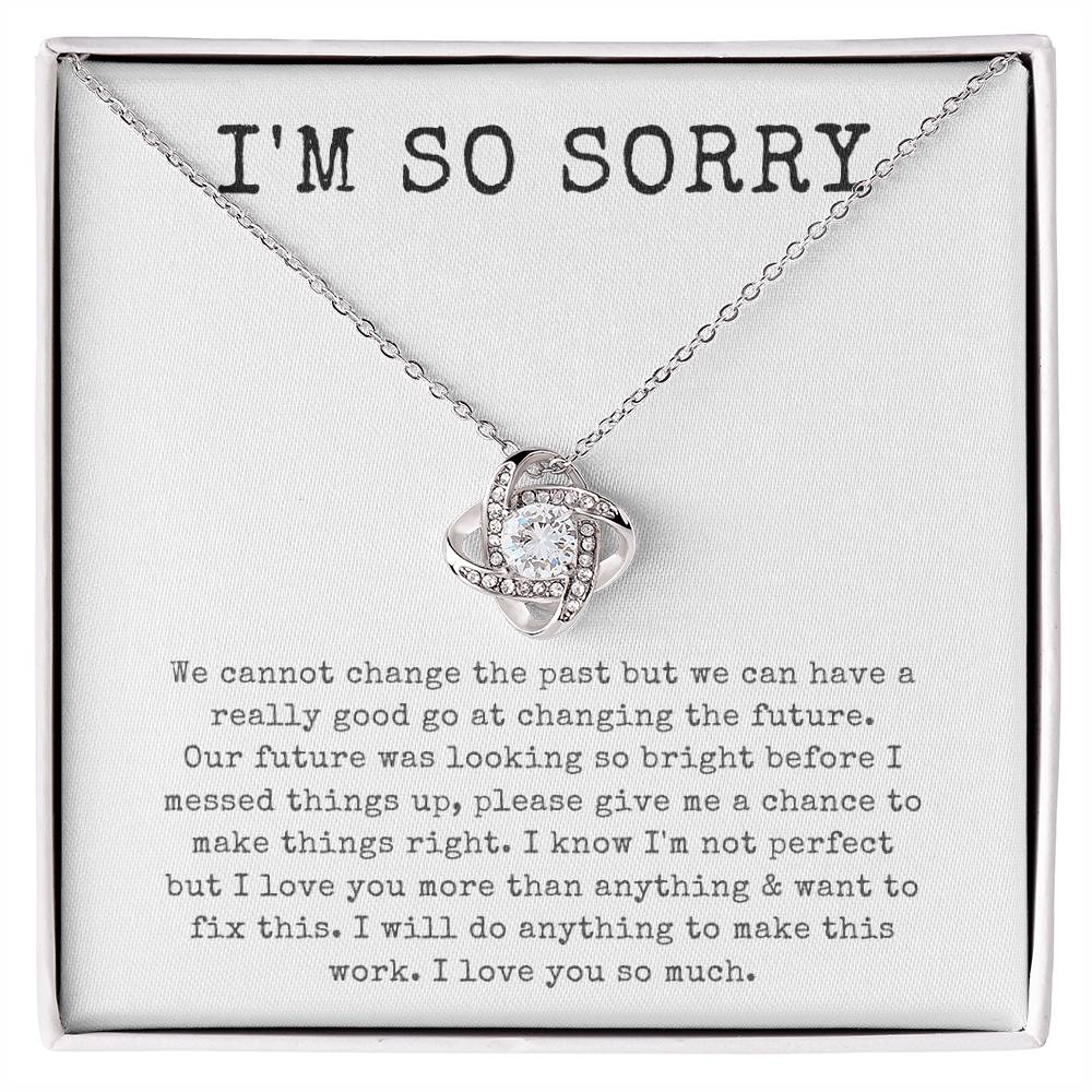 “I'm Sorry, Love Knot” Necklace