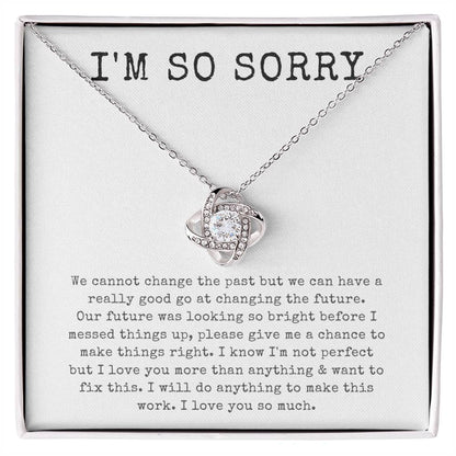 “I'm Sorry, Love Knot” Necklace