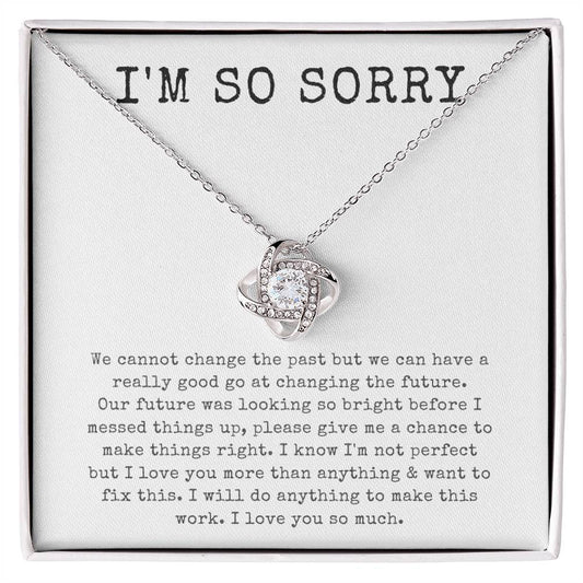 “I'm Sorry, Love Knot” Necklace