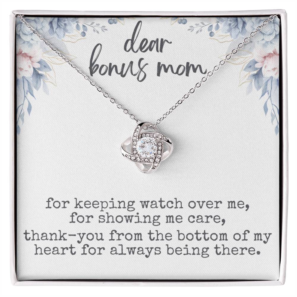 “Dear Bonus Mom” Love Knot Necklace
