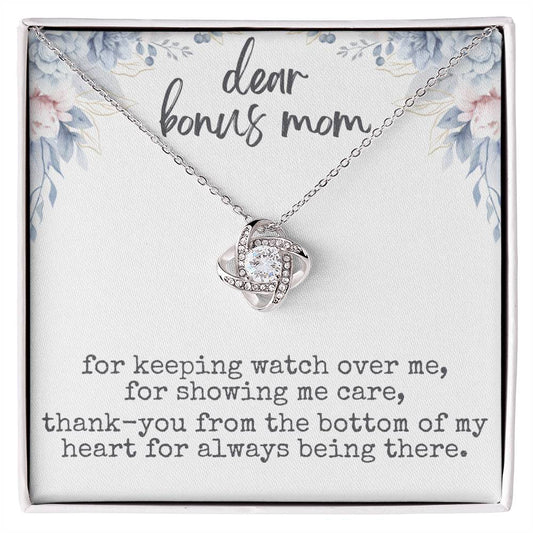 “Dear Bonus Mom” Love Knot Necklace